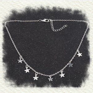 Silver 7 Star Necklace/Choker